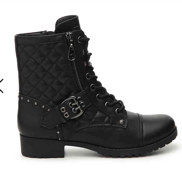 G by Guess Shoes - G by guess black combat boots 8.5